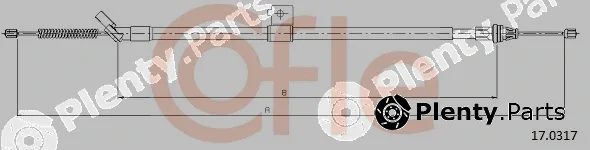Cofle 17.0317 — Cable Pull, parking brake