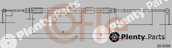 Cofle 10.4158 — Cable Pull, parking brake