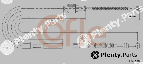 Cofle 17.1530 — Cable Pull, parking brake