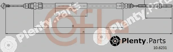 Cofle 10.6231 — Cable Pull, parking brake