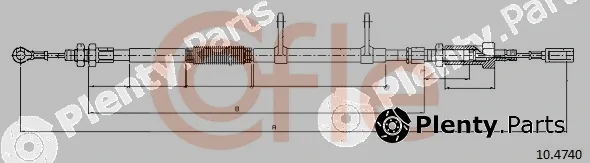 Cofle 10.4740 — Cable Pull, parking brake