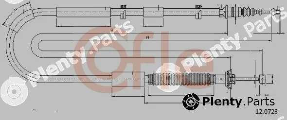 Cofle 12.0723 — Cable Pull, parking brake