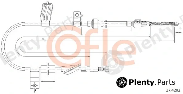 Cofle 17.4202 — Cable Pull, parking brake