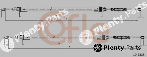 Cofle 10.9338 — Cable Pull, parking brake