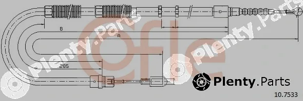 Cofle 10.7533 — Cable Pull, parking brake