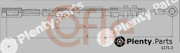 Cofle 92.1171.3 — Cable Pull, parking brake