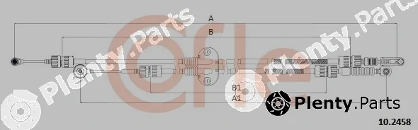 Cofle 10.2458 — Cable Pull, manual transmission