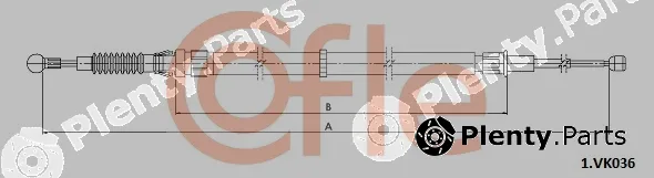 Cofle 92.1.VK036 — Cable Pull, parking brake