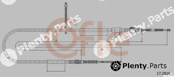 Cofle 17.2816 — Cable Pull, parking brake