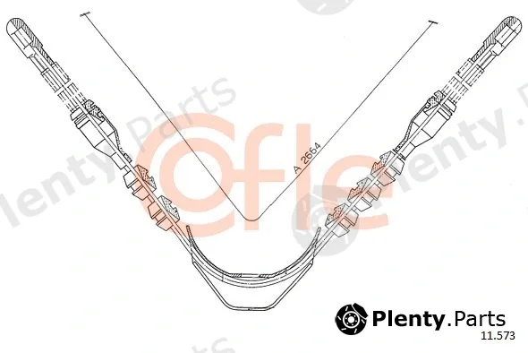 Cofle 11.573 — Cable Pull, parking brake