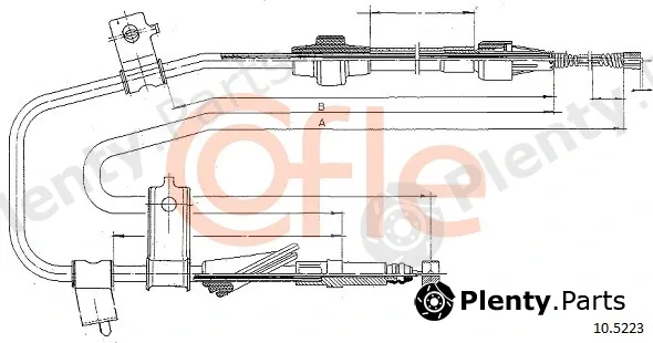 Cofle 10.5223 — Cable Pull, parking brake