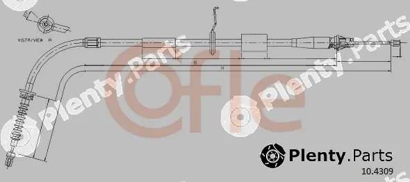 Cofle 10.4309 — Cable Pull, parking brake