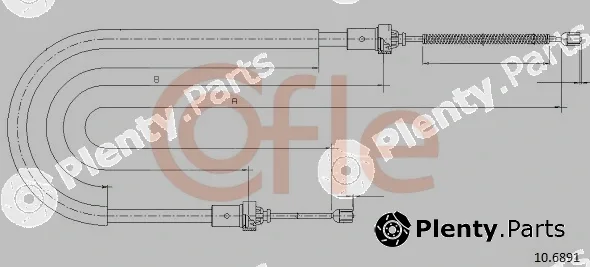 Cofle 10.6891 — Cable Pull, parking brake