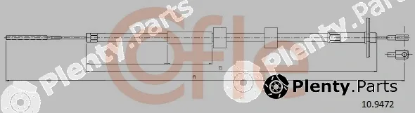 Cofle 92.10.9472 — Cable Pull, parking brake