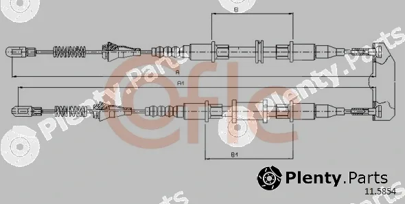 Cofle 11.5854 — Cable Pull, parking brake