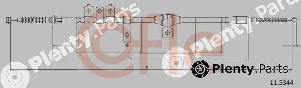 Cofle 11.5344 — Cable Pull, parking brake