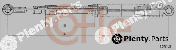 Cofle 1251.5 — Cable Pull, parking brake