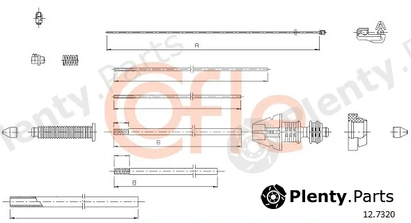 Cofle 12.7320 — Accelerator Cable