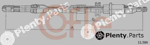 Cofle 11.584 — Cable Pull, parking brake