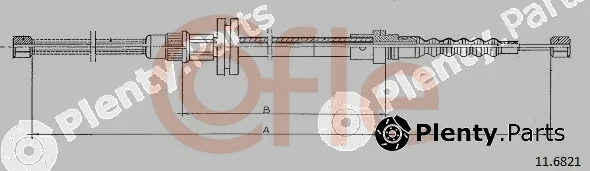 Cofle 11.6821 — Cable Pull, parking brake