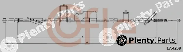 Cofle 17.4238 — Cable Pull, parking brake