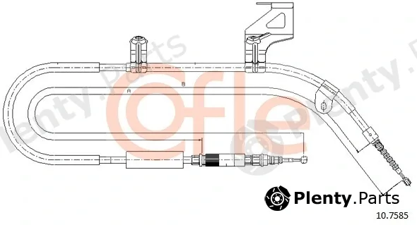Cofle 10.7585 — Cable Pull, parking brake