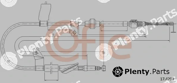 Cofle 17.4203 — Cable Pull, parking brake