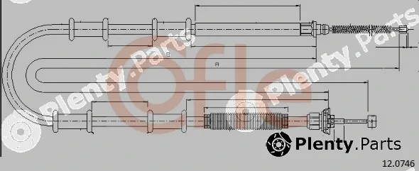 Cofle 12.0746 — Cable Pull, parking brake