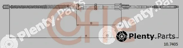 Cofle 10.7405 — Cable Pull, parking brake