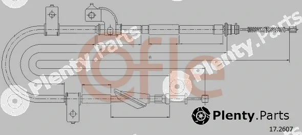 Cofle 17.2607 — Cable Pull, parking brake