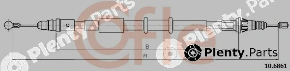 Cofle 10.6861 — Cable Pull, parking brake