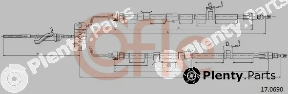 Cofle 17.0690 — Cable Pull, parking brake