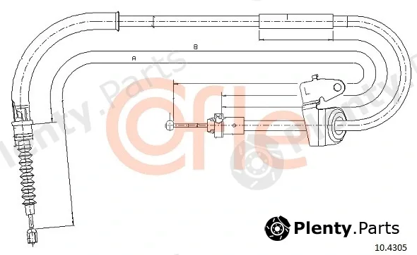 Cofle 10.4305 — Cable Pull, parking brake