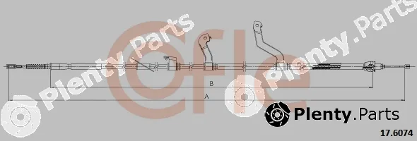 Cofle 17.6074 — Cable Pull, parking brake