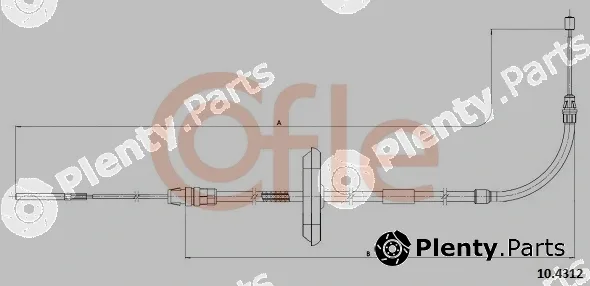 Cofle 10.4312 — Cable Pull, parking brake