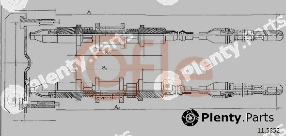 Cofle 11.5852 — Cable Pull, parking brake
