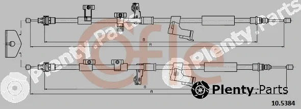 Cofle 92.10.5384 — Cable Pull, parking brake