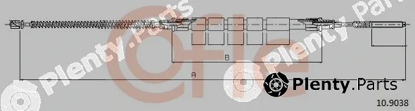 Cofle 10.9038 — Cable Pull, parking brake