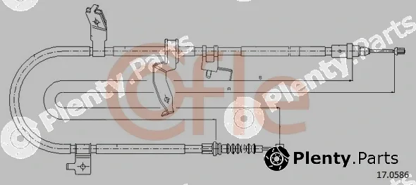 Cofle 17.0586 — Cable Pull, parking brake
