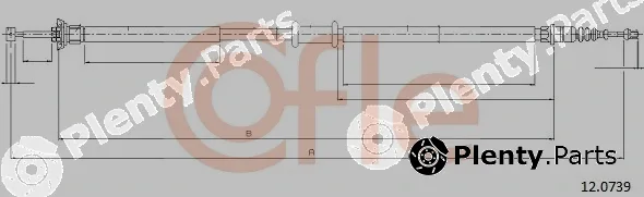 Cofle 12.0739 — Cable Pull, parking brake