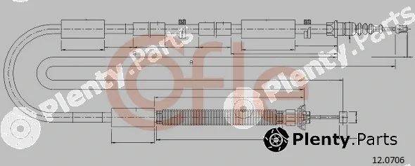 Cofle 12.0706 — Cable Pull, parking brake