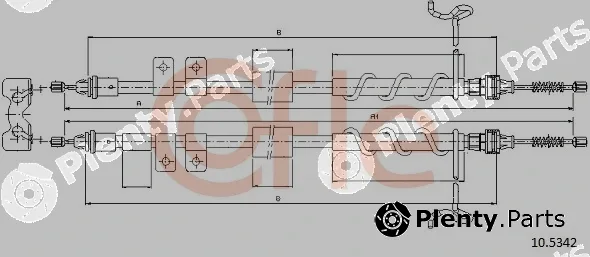 Cofle 10.5342 — Cable Pull, parking brake