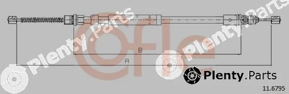Cofle 11.6795 — Cable Pull, parking brake