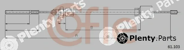 Cofle 61.103 — Cable Pull, parking brake