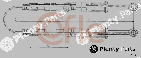 Cofle 321.4 — Cable Pull, parking brake