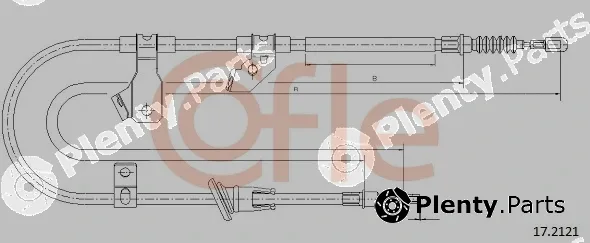 Cofle 17.2121 — Cable Pull, parking brake