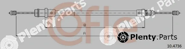 Cofle 10.4736 — Cable Pull, parking brake
