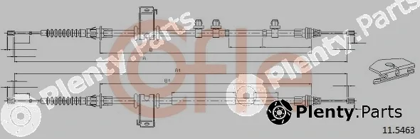 Cofle 11.5463 — Cable Pull, parking brake