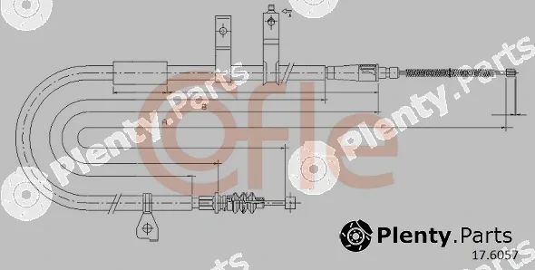 Cofle 17.6057 — Cable Pull, parking brake
