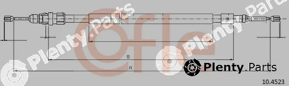 Cofle 10.4523 — Cable Pull, parking brake